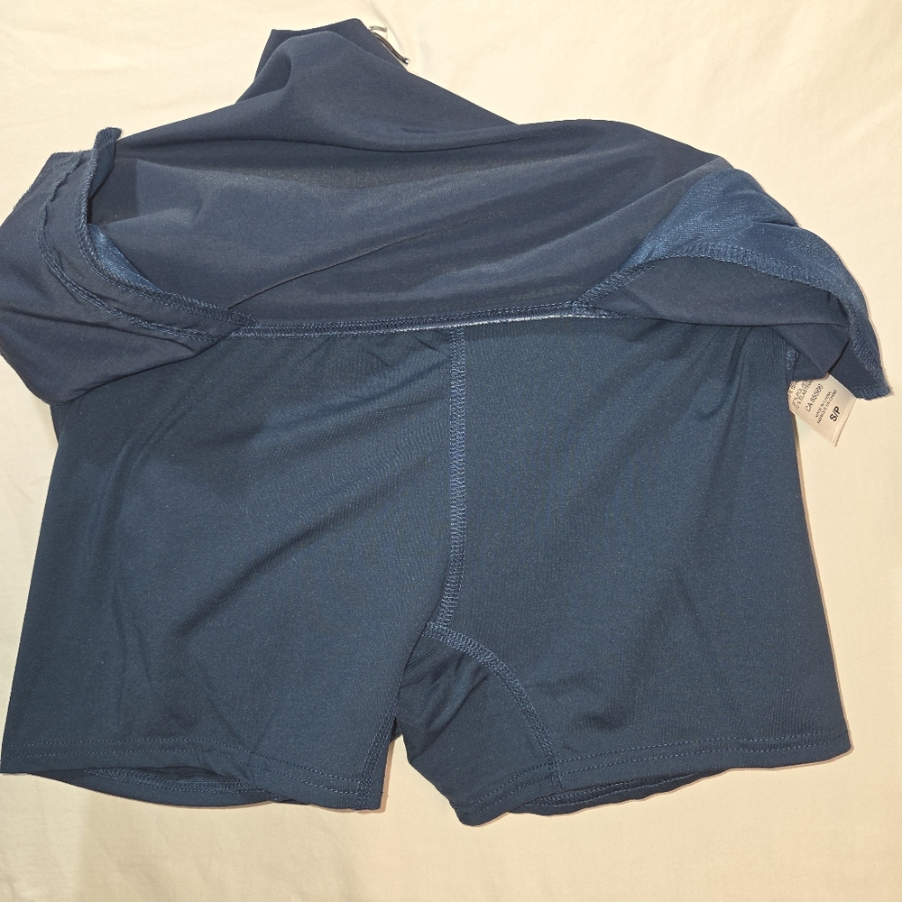 Golf Tennis Skort Blue Size Small Built In Shorts Zip Pocket Missing Drawstring - Picture 9 of 9